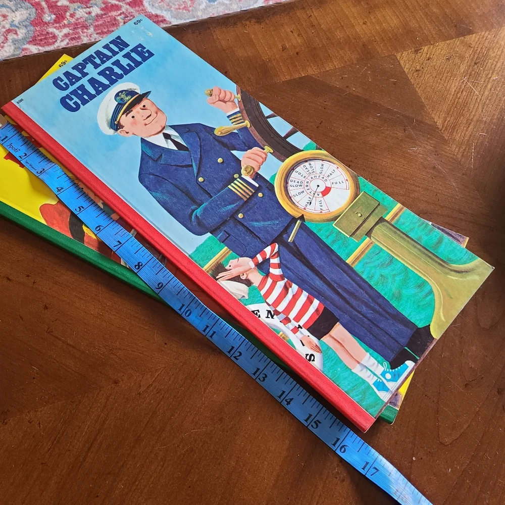 Vintage 1968 tall books. Golden Busy People books